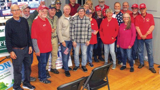 The Leelanau Republican Party gathered at the Friendship Center in Suttons Bay Tuesday for a watch party of the state and federal elections, while waiting to hear their fate in various local elections. Enterprise photo by Brian Freiberger