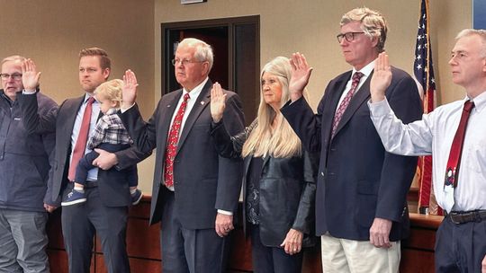 The new county Board of Commissioners were sworn in Dec