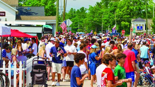 The streets of Glen Arbor were filled for the annual Stanley Brubaker "Anything Goes" parade on July 4