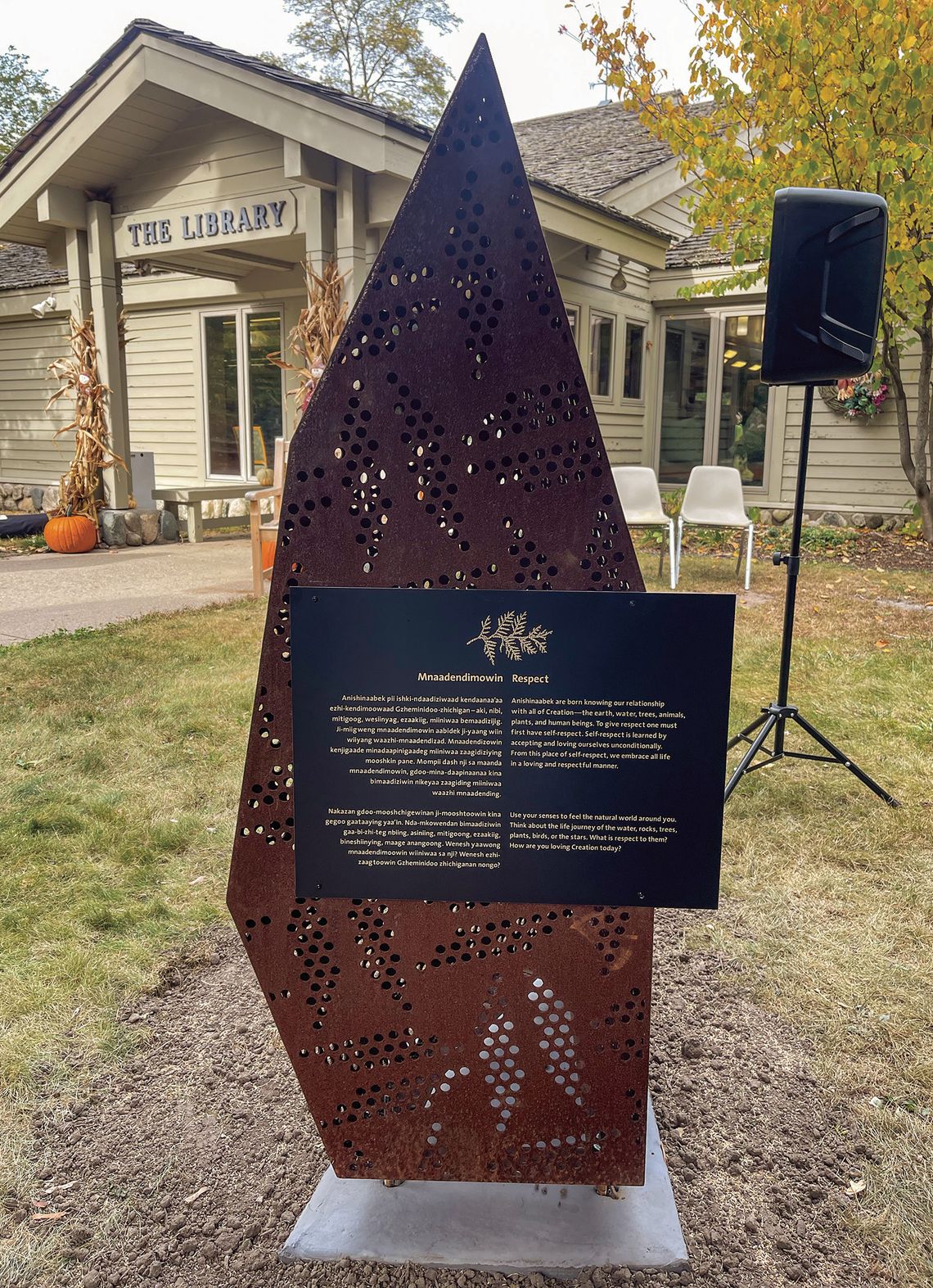 A ceremony marking the installation of an Anishinaabe historical marker took place recently at the Leland Township Library