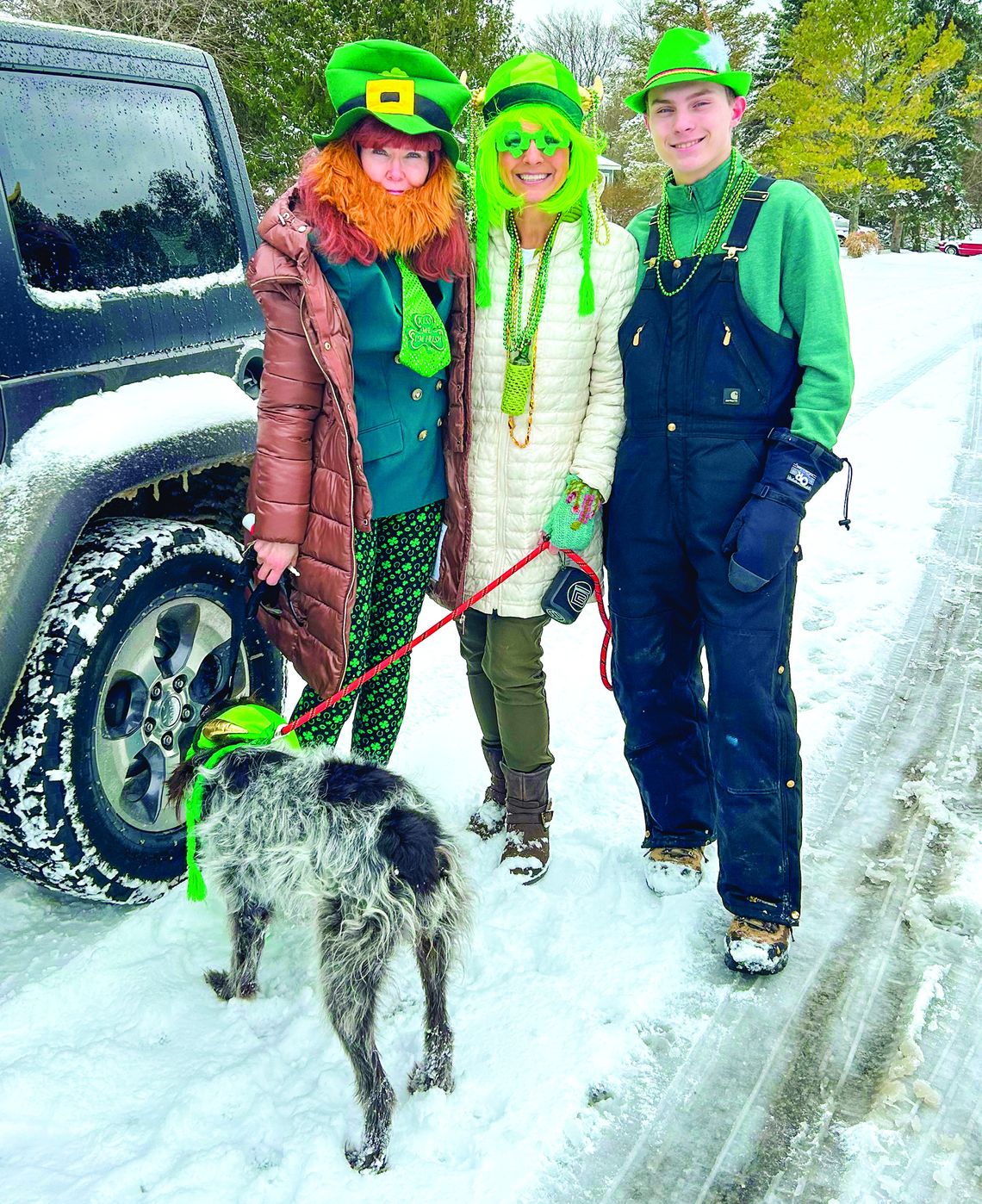 A few stalwart paraders showed up on a cold