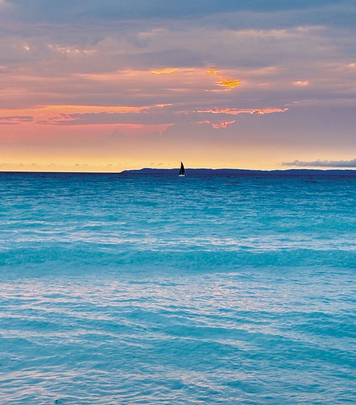 A pastel palette painted this sunset from Christmas Tree beach this week