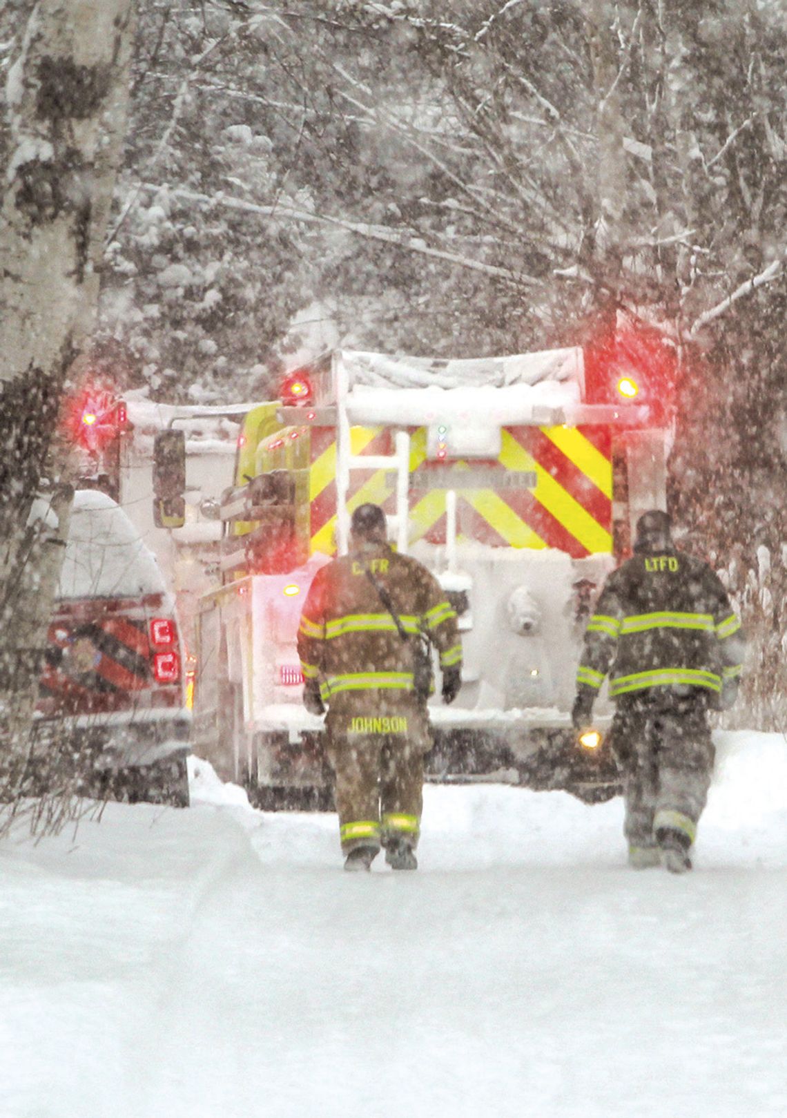 There wasn’t much snow last winter. But a “storm” hampered the efforts of firefighters responding to a blaze. Enterprise photo by Brian Freiberger
