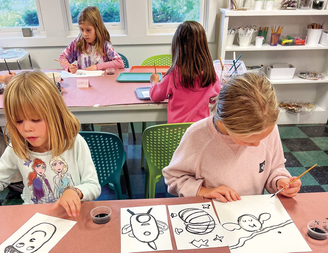 Students from Leland Public School are participating in an after-school art program at the Old Art Building in Leland. Courtesy photo