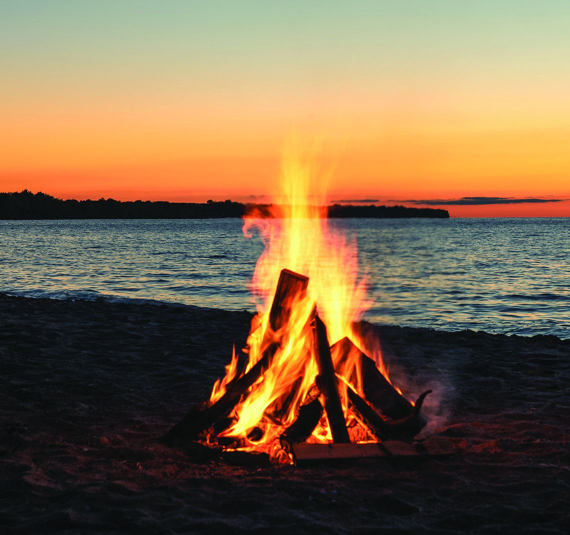 Bonfires must be extinguished with water and not buried. Stock photo