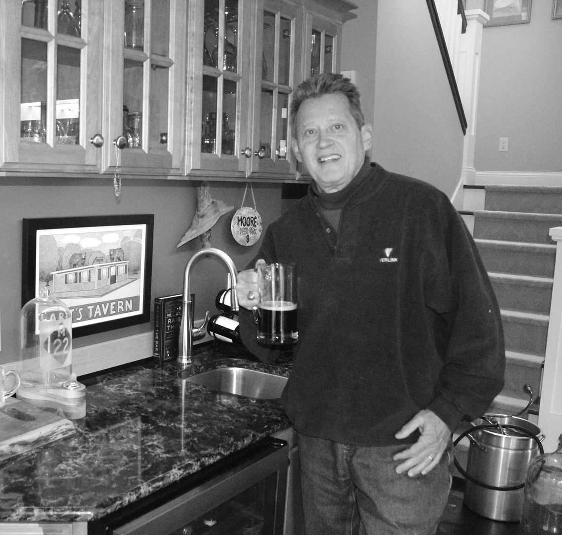 Glen Arbor resident Jim Moore has a special talent of brewing beer right from his home. Enterprise photo by Brian Freiberger