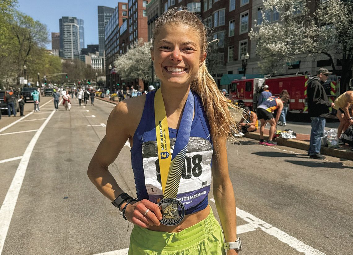 Burgess completes the Boston Marathon
