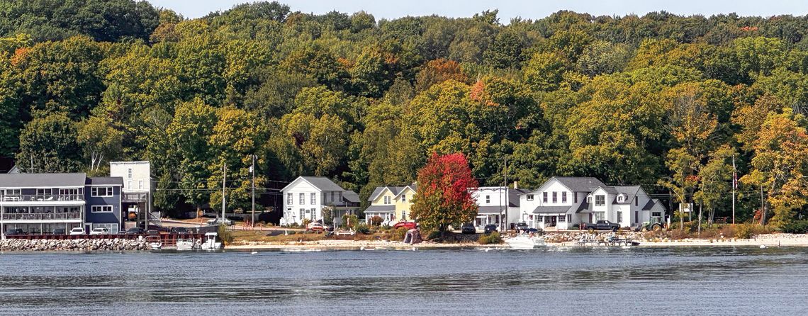 The sleepy hamlet of Omena was in focus Saturday from the water. Enterprise photo by Amy Hubbell