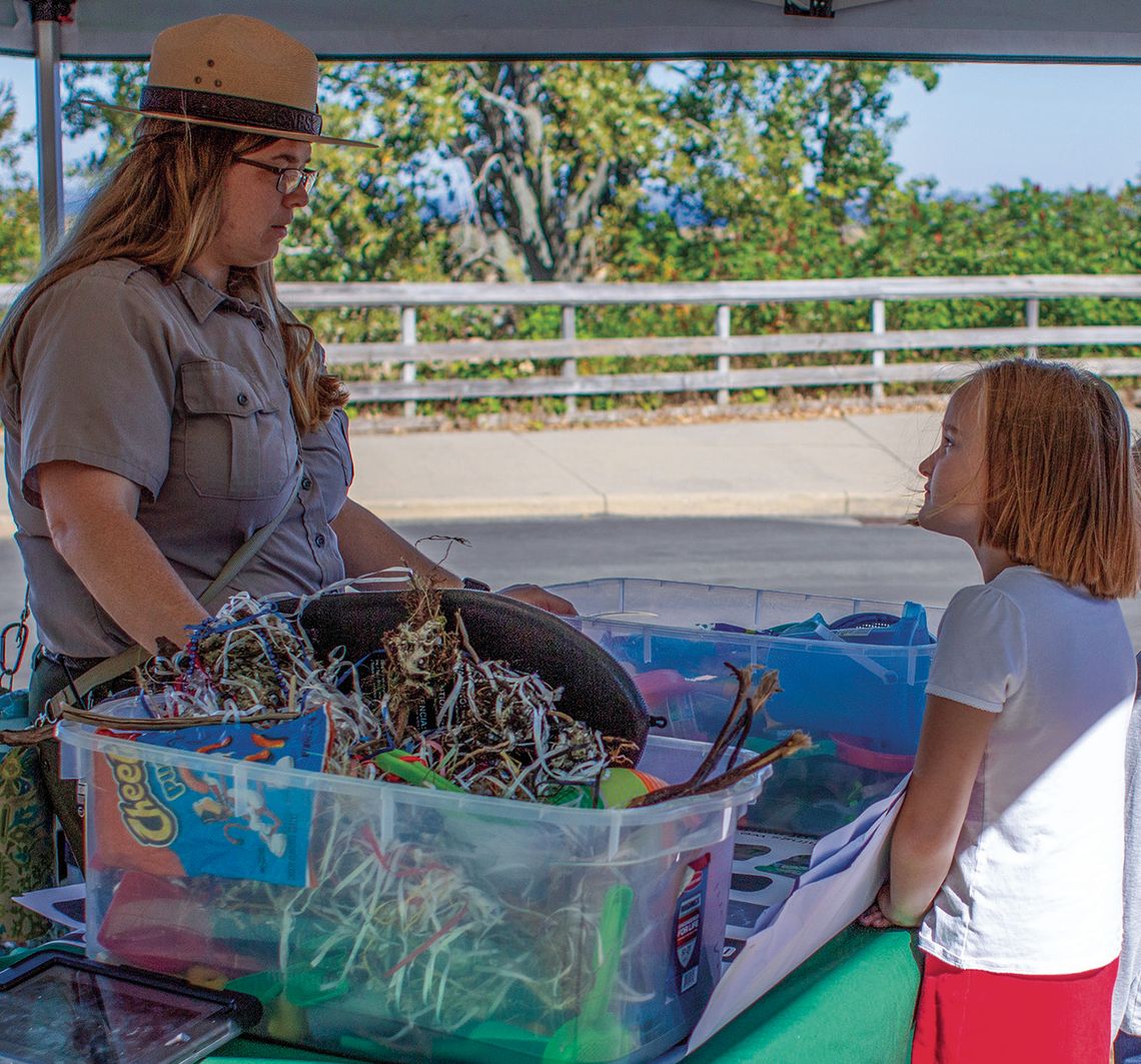 Casey Kilian Casey Kilian, educational technician for the National Park Service, shares information on “keeping rivers and lakes clean.” Enterprise photo by Mike Anderson