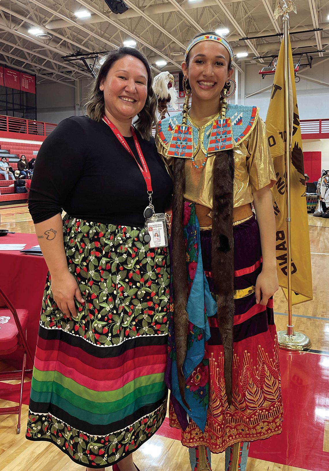 Samantha TwoCrow, Suttons Bay Public Schools Indigenous Education director, is pictured with her eldest daughter, Keeley, who is graduating this year. Keeley, along with Meisha Raphael and Dennis Anderson, are the three indigenous students graduating as part of the Suttons Bay class of 202...