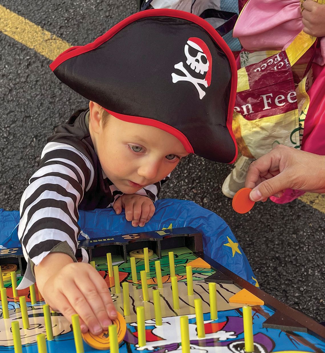 Charlie Drow Charlie Drow dressed as a pirate for Lake Leelanau St. Mary trunk-ortreat event Friday. Enterprise photo by Mike Anderson
