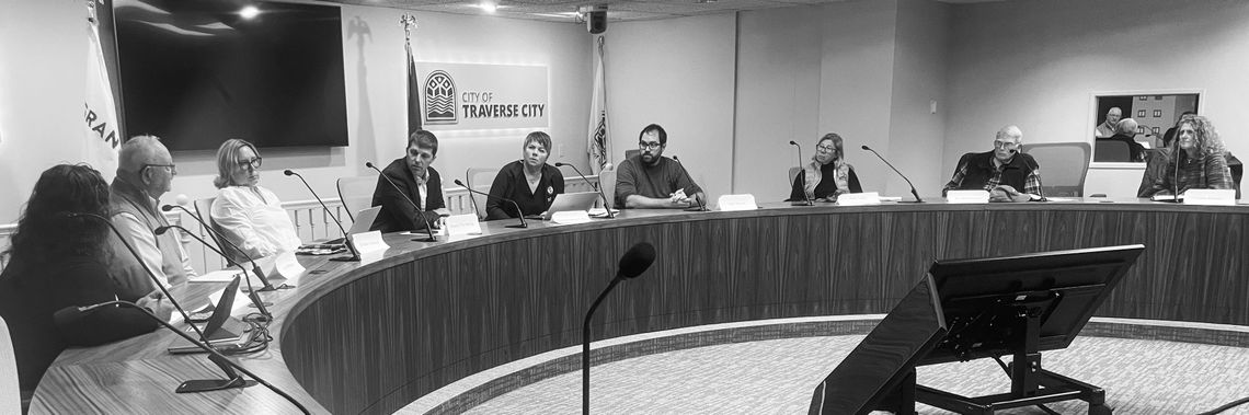 Leelanau farmers and state representatives gather for an informal discussion about northern Michigan’s cherry crop Oct. 23 at the Grand Traverse County government center. Courtesy photo
