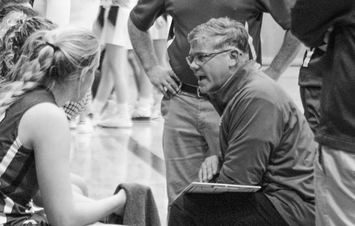 Lake Leelanau St. Mary girls basketball coach Clint Couturier is signing off after coaching 10 years for the Eagles. Freiberger Enterprise photo by Brian