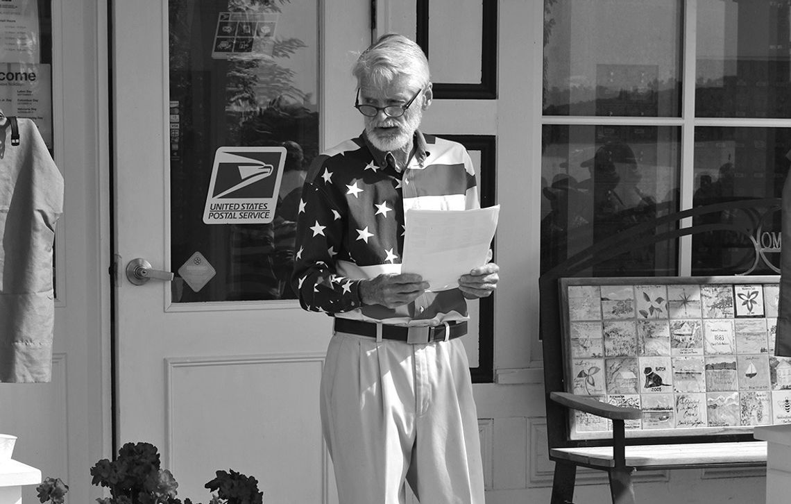 Rink Smith of Omena is one of nine Leelanau residents who will read the Declaration of Independence at post offices July 4 at 10 a.m. Enterprise file photo