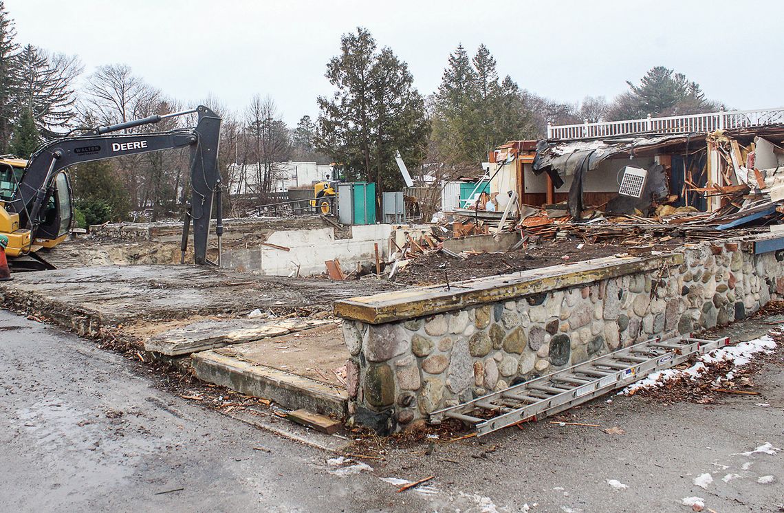 Demolition of the iconic Bluebird Restaurant and Tavern in Leland is underway Demolition of the iconic Bluebird Restaurant and Tavern in Leland is underway, the first step in many for the redevelopment of the facility and nearby property. The project, planned by Skip and Lynn Telgard, includes a large patio with 100 outdoor spaces and indoor seating to accomodate an...