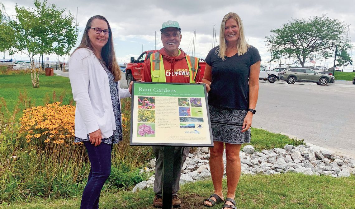 Educational rain garden signs installed in Northport
