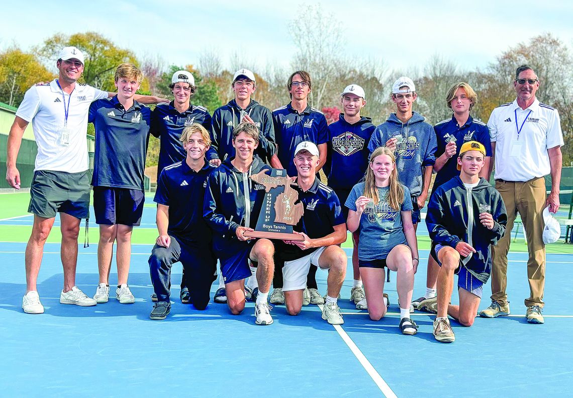 The Glen Lake tennis team finished second at the MHSAA Div. 4 State Championship tournament in Midland Monday and Tuesday. This is the highest finish in school history. Courtesy photo
