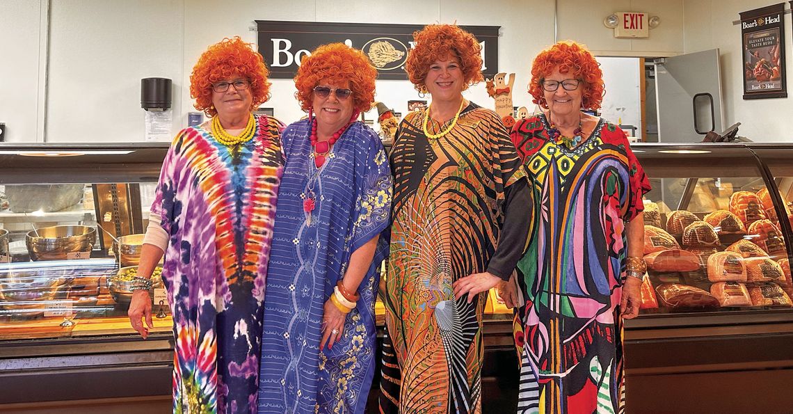 Friends and co-workers at Hansen Foods Friends and co-workers at Hansen Foods dressed up like Mrs. Roper from the 1970s sitcom “Threes Company.” Enterprise photo by Amy Hubbell