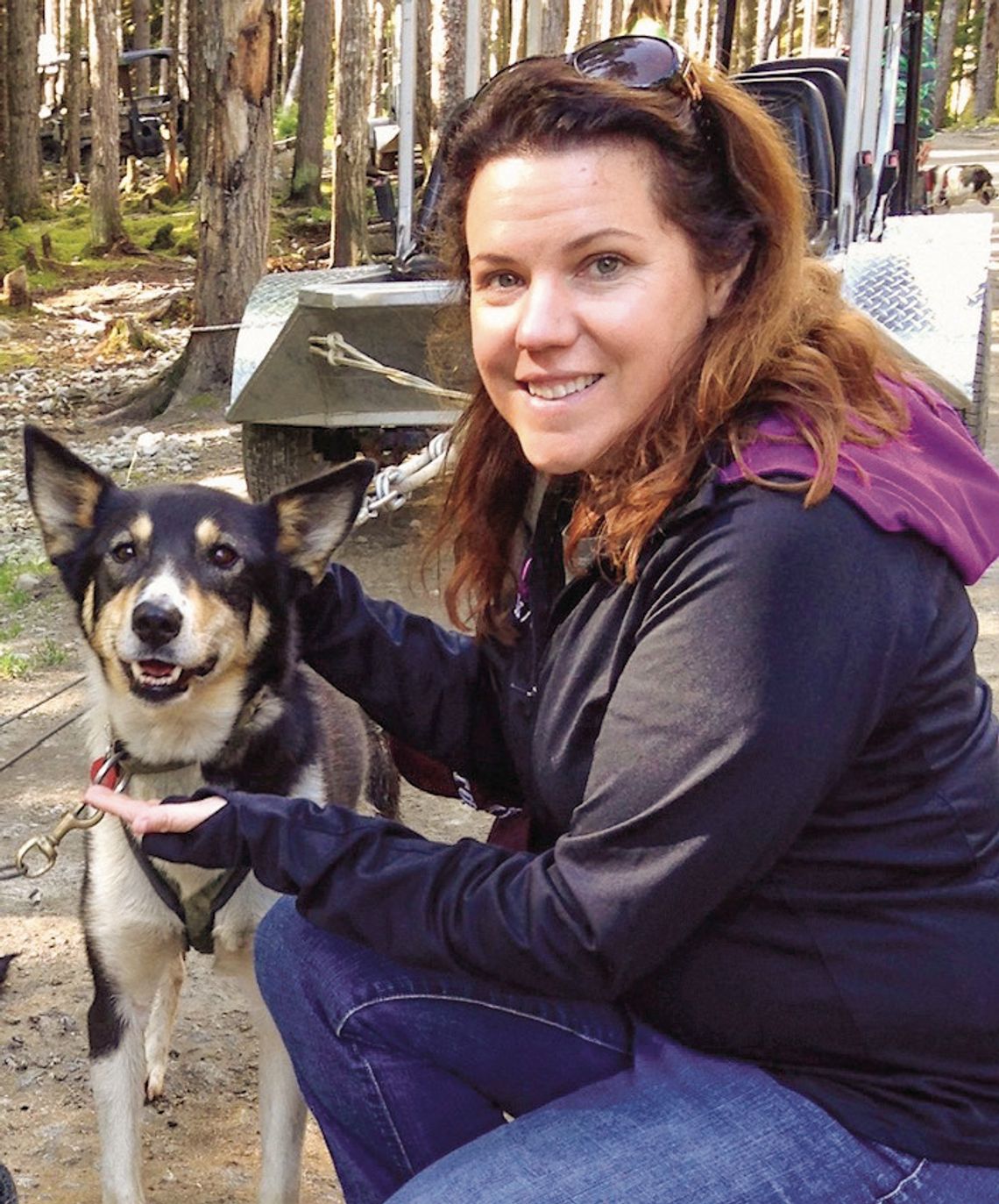Bonnie Bastian and a buddy, an Alaskan sled dog. Courtesy photo