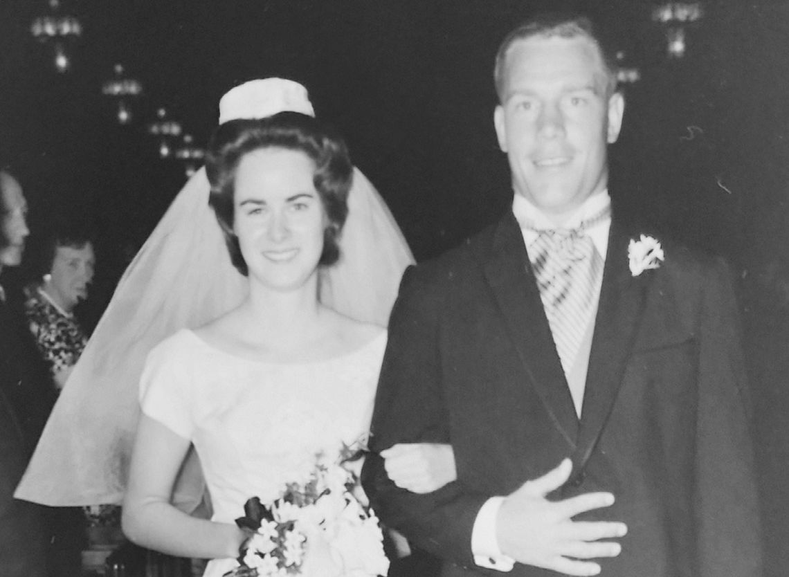 The McBrides on their wedding day …