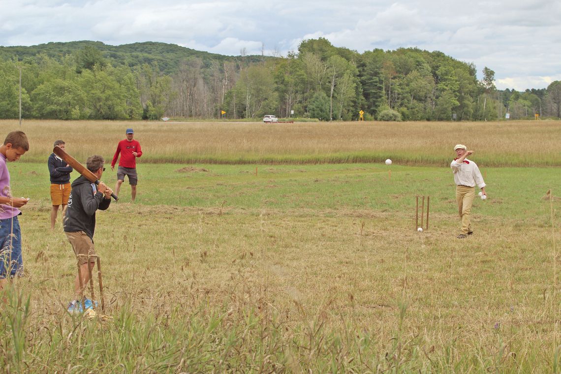 It wasn’t all work for farmers. Cricket, was played in rural areas as well. Enterprise photos by Brian Frieberger