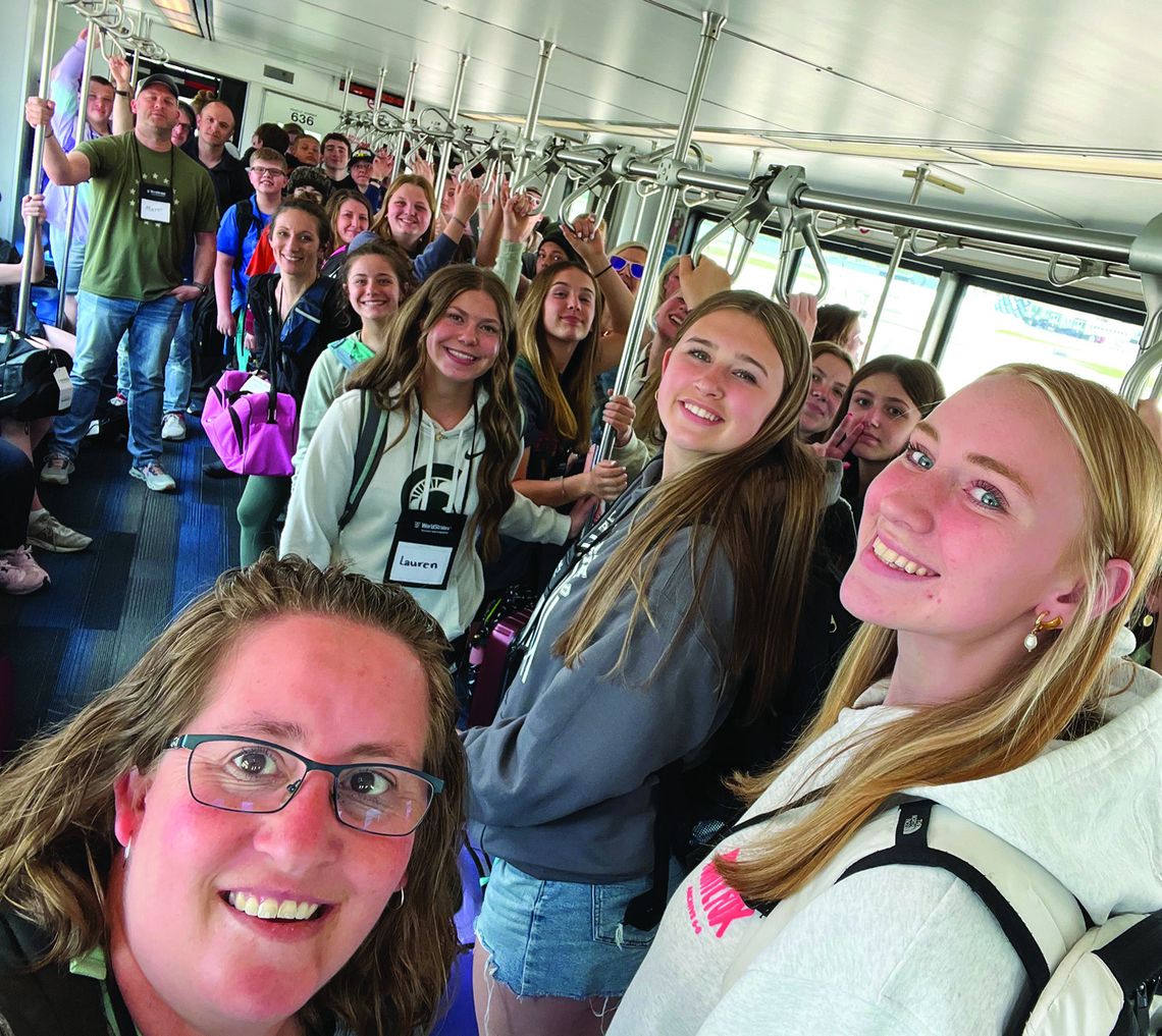 Jamie Robinson, lower left, is shown here having fun during a recent field trip. Courtesy photo