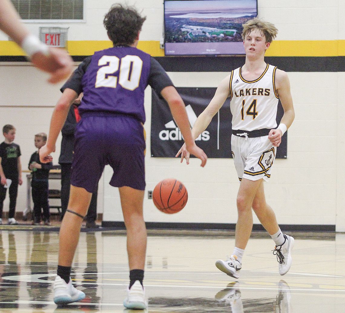 Glen Lake junior Micheal Houtteman stepped up in a big way against Frankfort on Friday scoring 11 points. Enterprise photos by Brian Freiberger