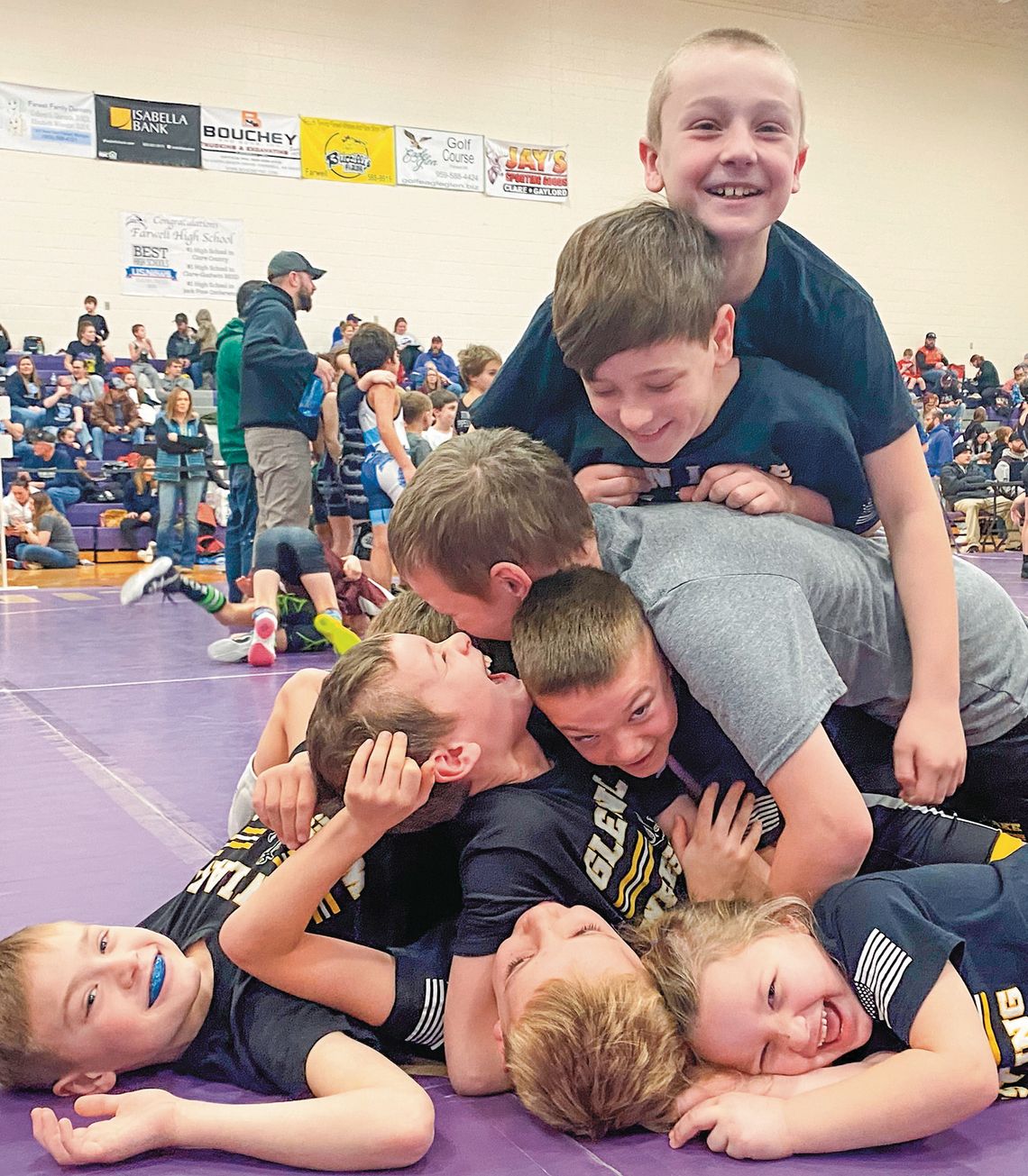 Glen Lake youth wrestlers having fun at a tournament hosted by TC West on Saturday. Courtesy photo