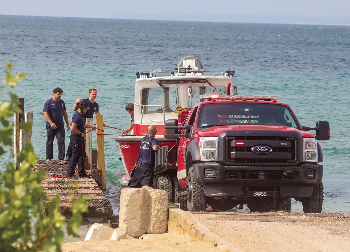 Glen Lake Fire Department personnel Glen Lake Fire Department personnel