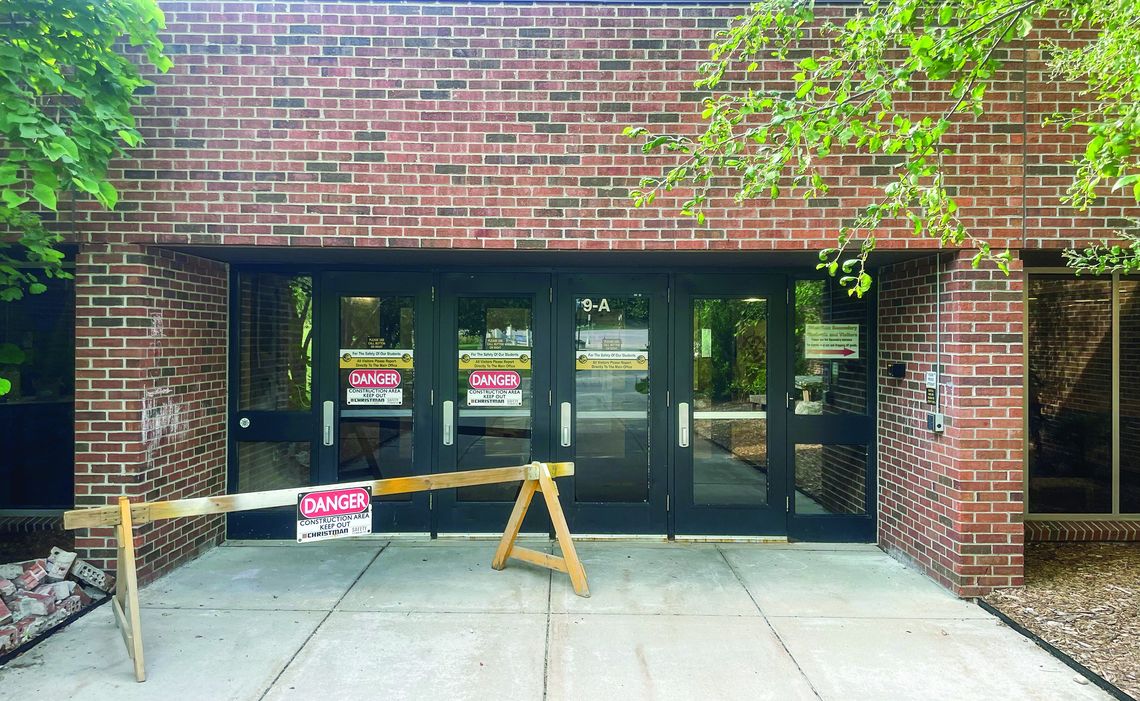 Glen Lake has nearly finished construction for its new secure entries as part of summer projects. Enterprise photo by Brian Freiberger