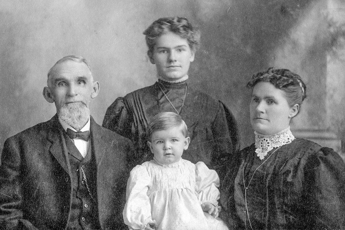 Alexander &amp; Catherine Goffar with daughters Jennie &amp; Mary Louisa. Photo Source: Preserve Historic Sleeping Bear Online Archive