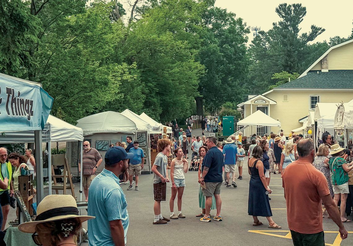 Haze coming from Canadian fires did not dissuade turnout for the Glen Lake Woman's Club Art Fair yesterday