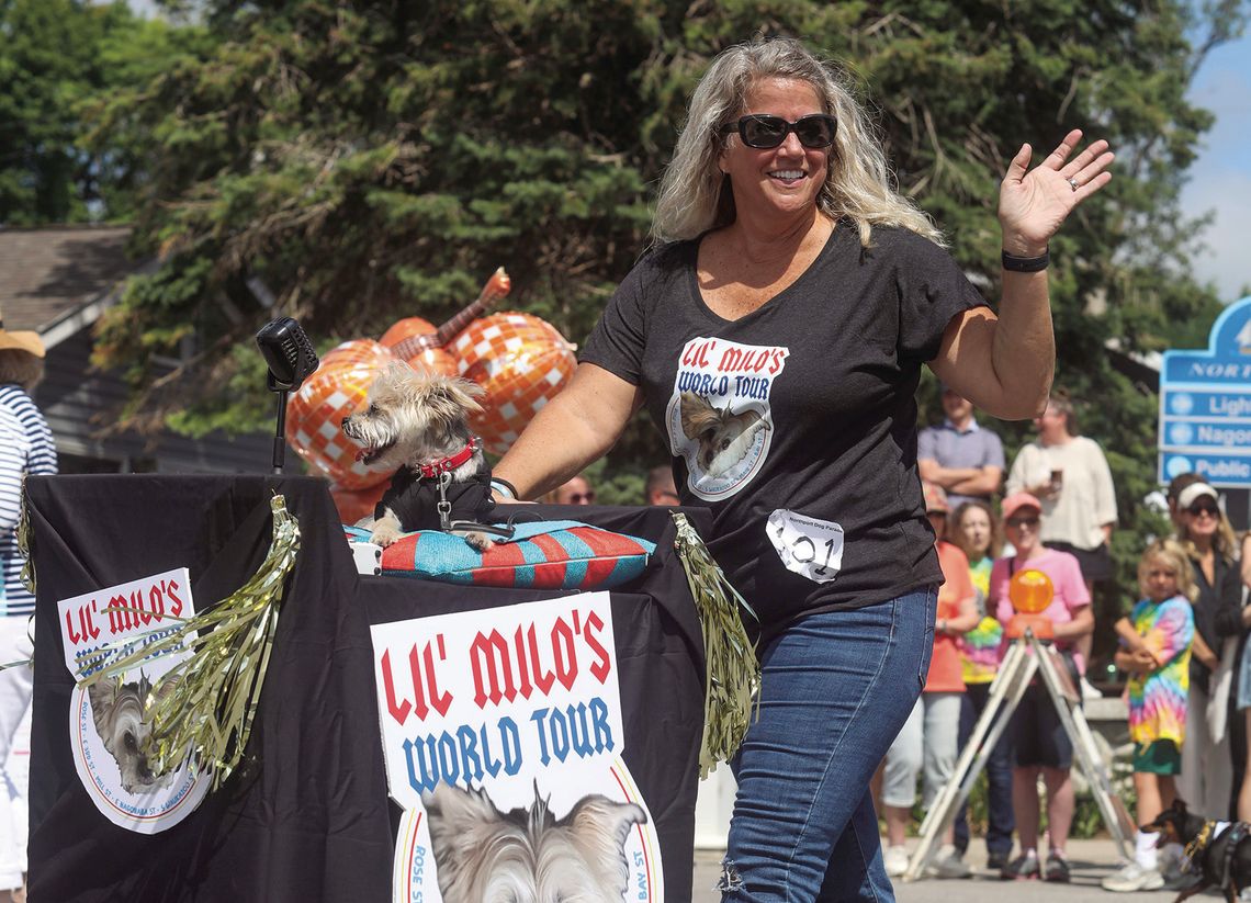 Hilary Thomas and her rockstar Milo were spotted at the 2026 Northport Dog Parade