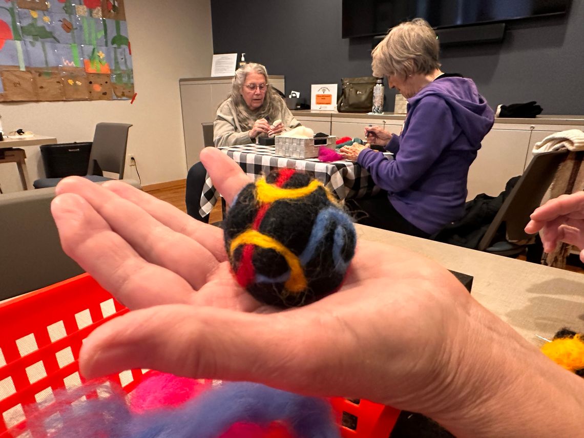 Holiday felting class fun
