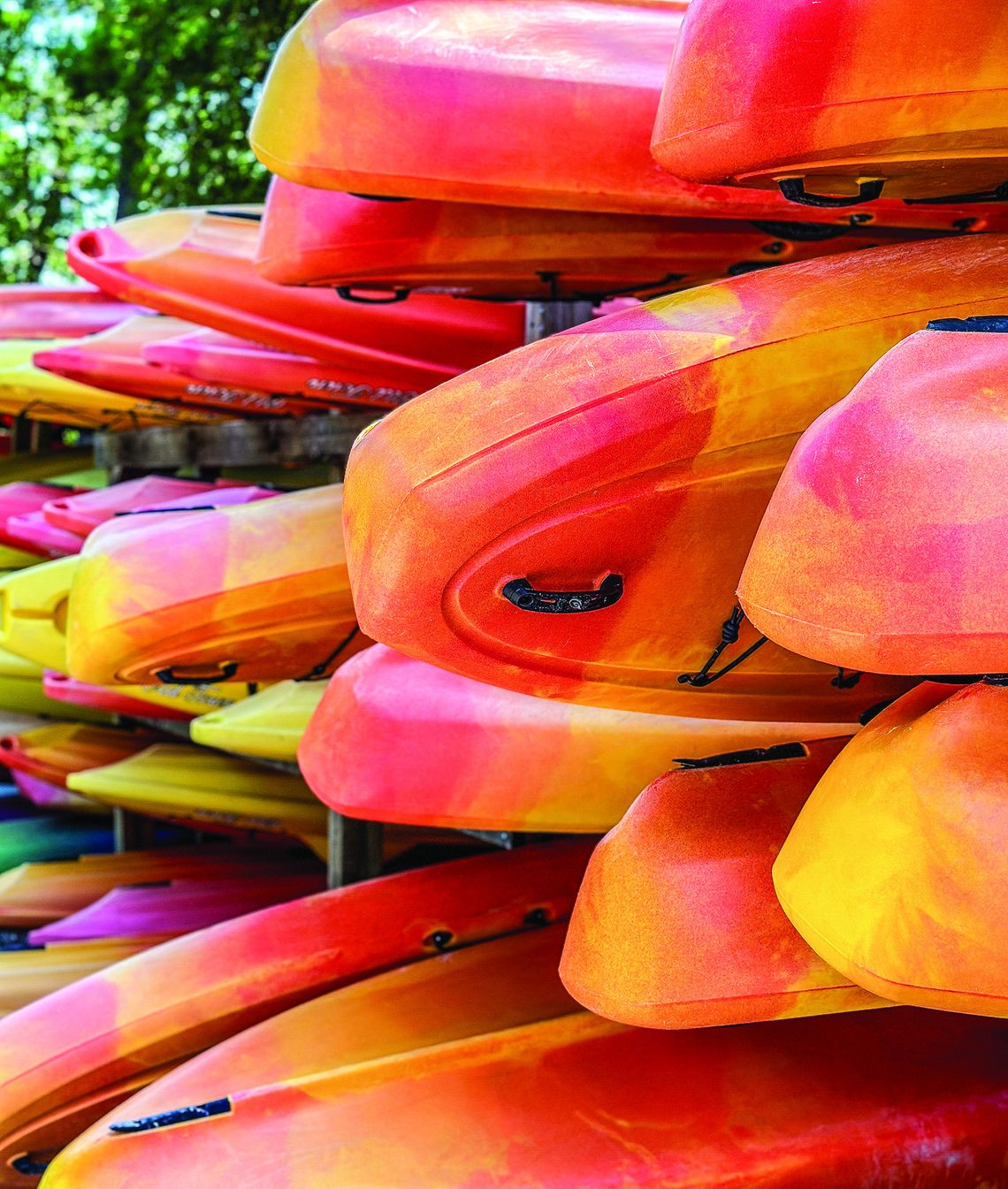Kayaks such as these Kayaks such as these are still available for a late-summer day on the water. Photo by Mike Haynes