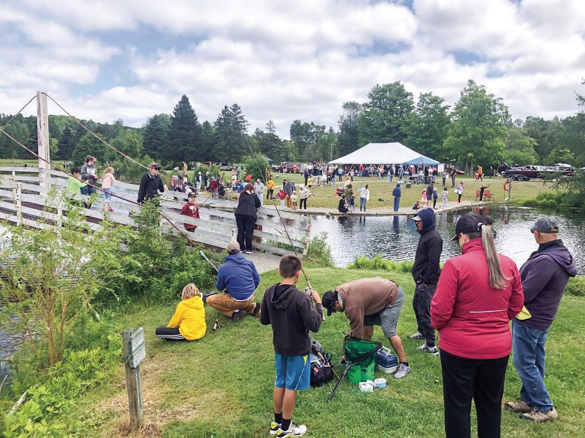 Families with young children lined the banks of Kids Fishing Pond in Veronica Valley Park. Courtesy photo