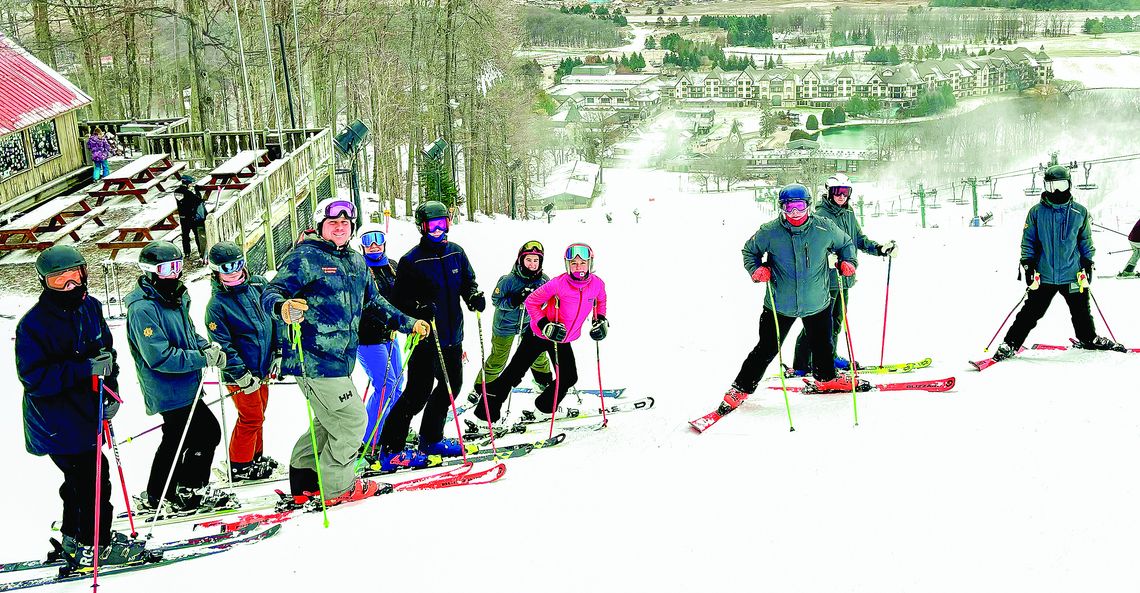 The Glen Lake cooperative ski team enjoys a day on the slopes at Boyne Mountain last week. The Lakers will begin the ski season in the new year. Courtesy photo