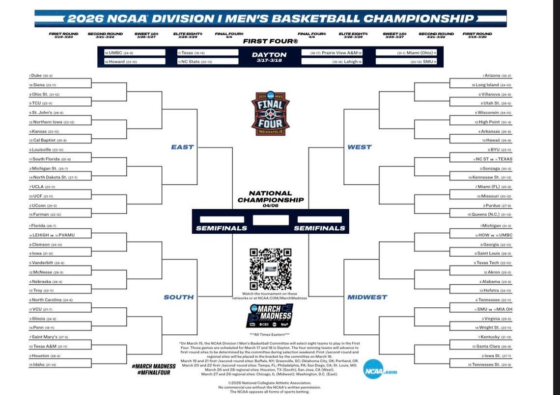 Leelanau Enterprise 2026 March Madness Bracket Challenge