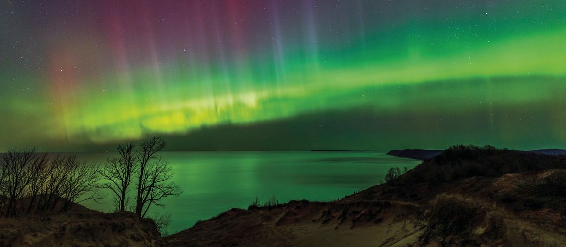 Leland native Ethan Hohnke first saw the northern lights in 2021 and never looked back. Since then he has been busy chasing spectacular Leelanau auroras. Courtesy photo