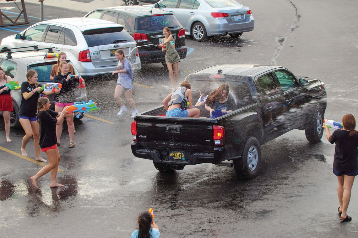 Leland’s Class of 2024 had a great time Friday Leland’s Class of 2024 had a great time Friday, celebrating their last day of school at the Leland Harbor. Enterprise photo by Brian Frieberger