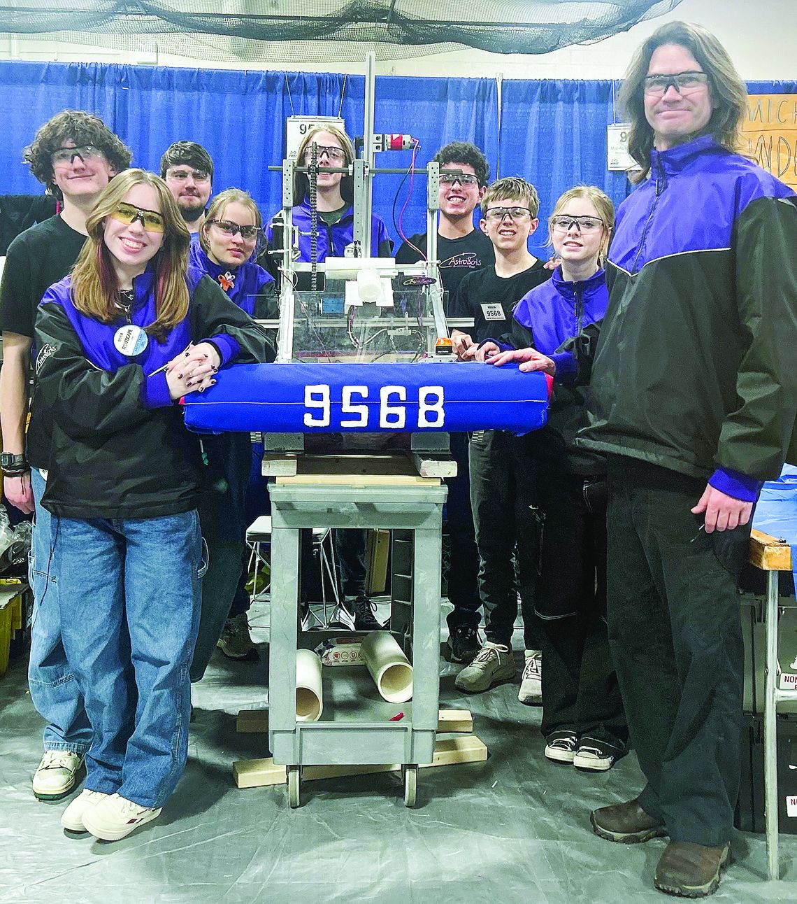 Leland & SB compete in a robotics tournament