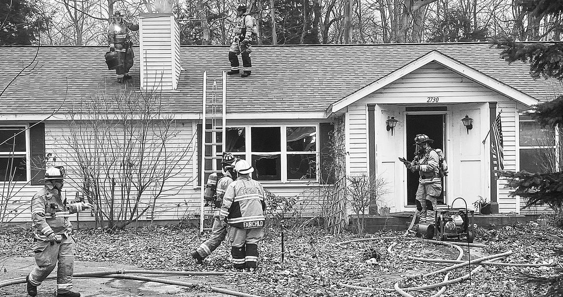 Leland Township Fire and Rescue was able to minimize fire damage to a home on North Lake Leelanau Drive Monday Leland Township Fire and Rescue was able to minimize fire damage to a home on North Lake Leelanau Drive Monday