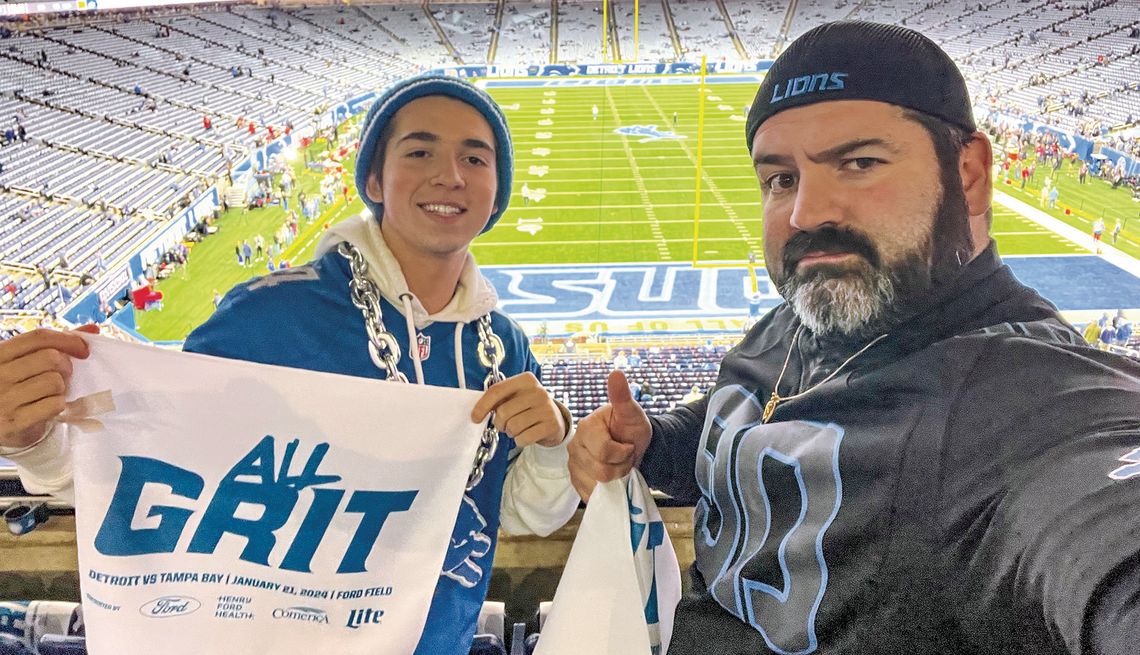 Father and son, Matt and Gaige Ticconi, attended the Detroit Lions Divisional playoff game on Sunday when the Lions defeated the Tampa Bay Buccaneers 31-23. Gaige is the youngest Lion season ticketholder and earned the money to purchase the tickets while working all summer at Nittolo’s in...