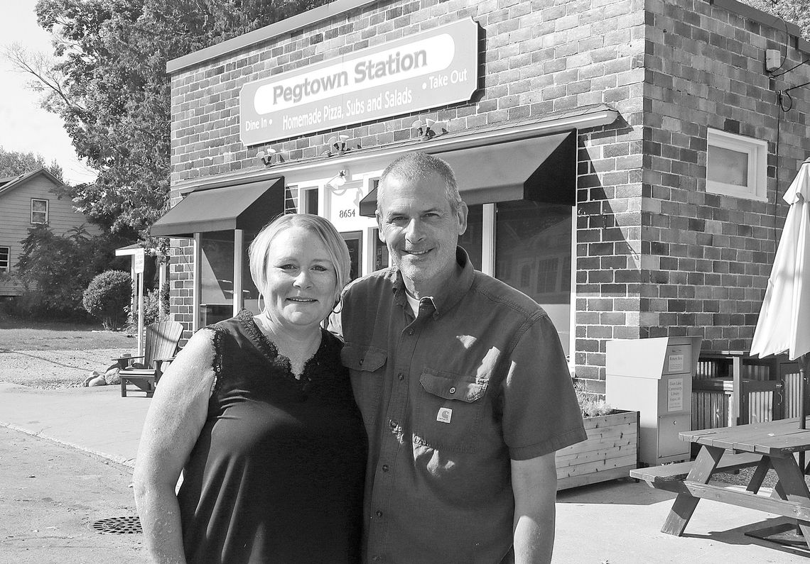 Mary and Dave MacDonald celebrate 20 years of ownership at Pegtown Station in Maple City during an open house scheduled for Tuesday, Sept. 24 from 4 to 6 p.m. Enterprise photo by Brian Freiberger