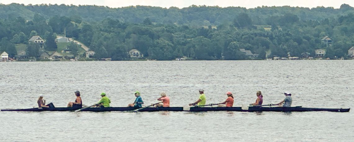 Members of the Northern Michigan Rowing Club (NMRC) enjoyed a recent row on South Lake Leelanau