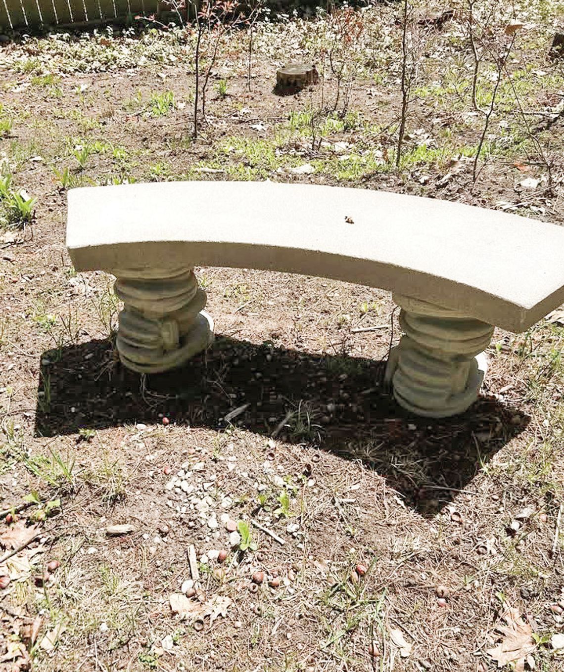 Memorial bench missing