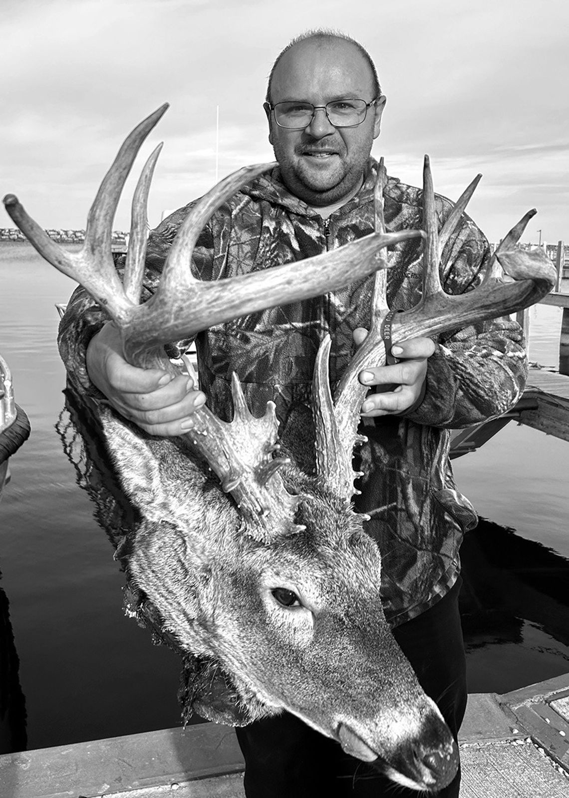 While Allen Riggie says he “just got lucky” when still-hunting up to a 21-point buck on North Manitou, he’s a veteran island hunter who has taken a 10-point near his home in Midland. Courtesy photo