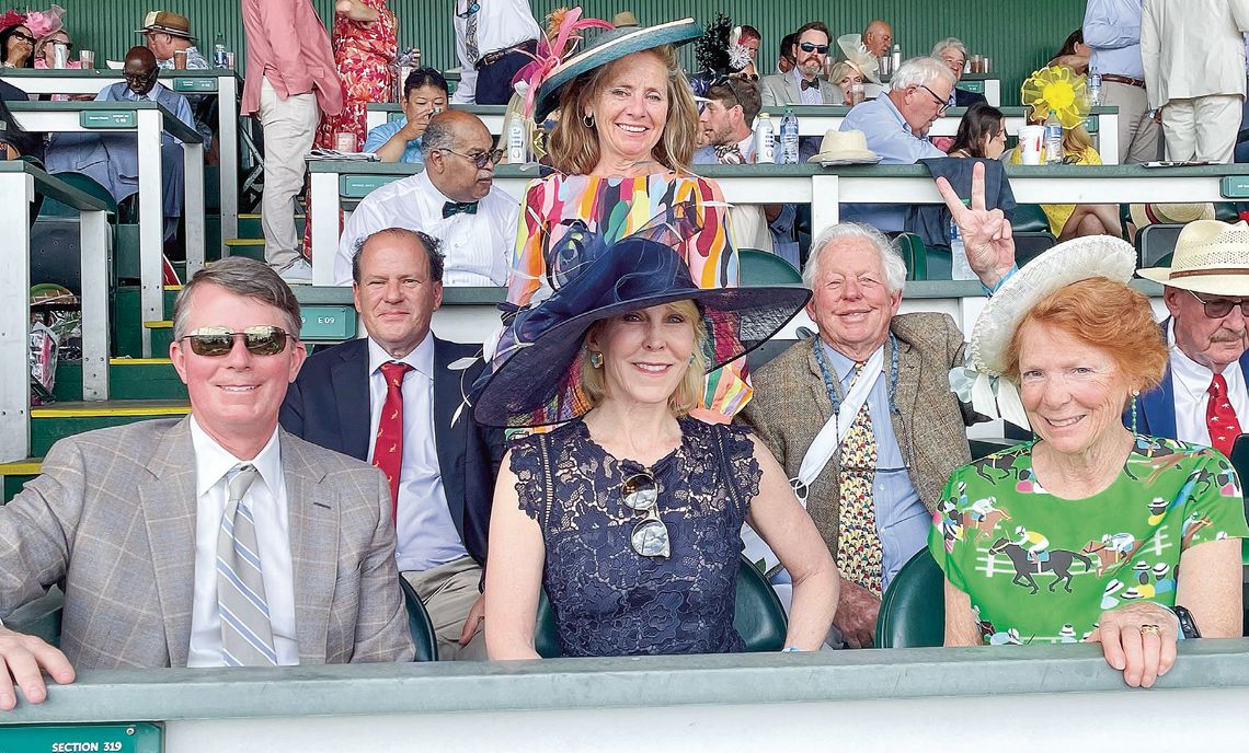 Allen Northcutt (back-right) enjoys his time at the Kentucky Derby for the 75th time during the 150th rendition of the iconic race. Friends and family joined him for the joyous occasion. Front row (right to left) Ellen Mershon, Hamilton Thompson (daughter), and Reynolds Thompson. Back row...