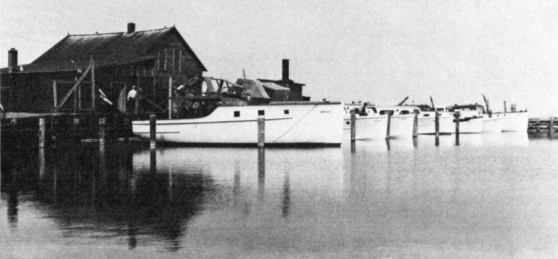 Fishing fleet at Northport circa 1941. Courtesy photo