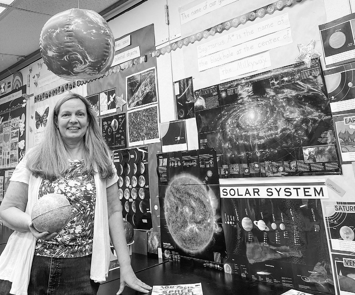 Karen Trolenberg, Northport Public School elementary STEM lab facilitator, is pictured in the district’s STEM lab classroom, which also serves as the meeting place for the science club. The room is stocked with STEMrelated activities and resources for elementary teachers in the school to u...